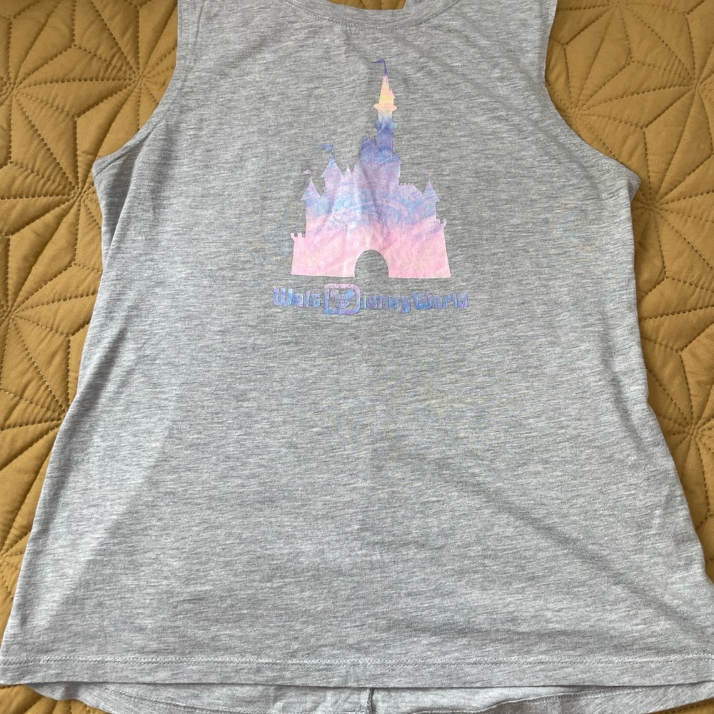 Walt Disney World Castle Tank Top w/ Iridescent Design